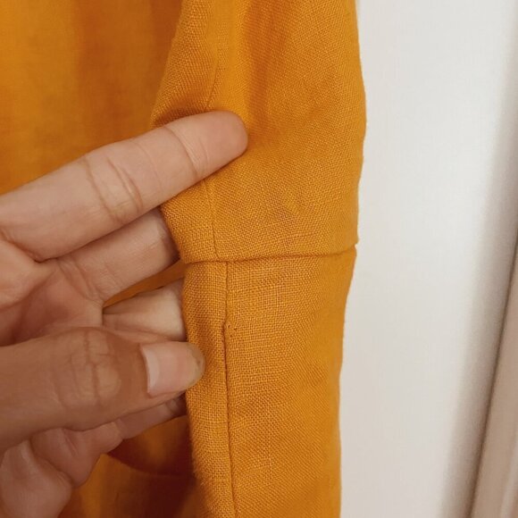 Everlane Sunflower Yellow Linen Jumpsuit size 2P EUC Spring Summer Casual Boho - Picture 4 of 10